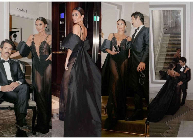 Iera Gonzalez dazzles in a black slip dress by Claro Couture